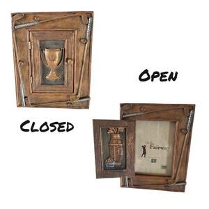 On The Fairway Golf Enthusiast Picture Frame Holds 3.5” x 5” Pic with Door